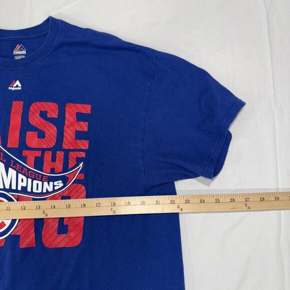 CHICAGO CUBS 2016 National League Champions Men's XL Short Sleeve Majestic MLB - Picture 5 of 9
